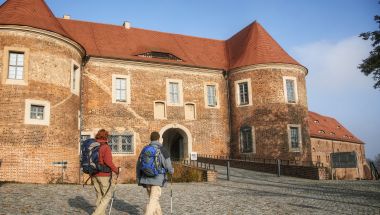 Burg Eisenhardt, Hoher Fläming, Bad Belzig, Wanderer